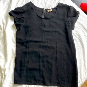 Black polyester blouse